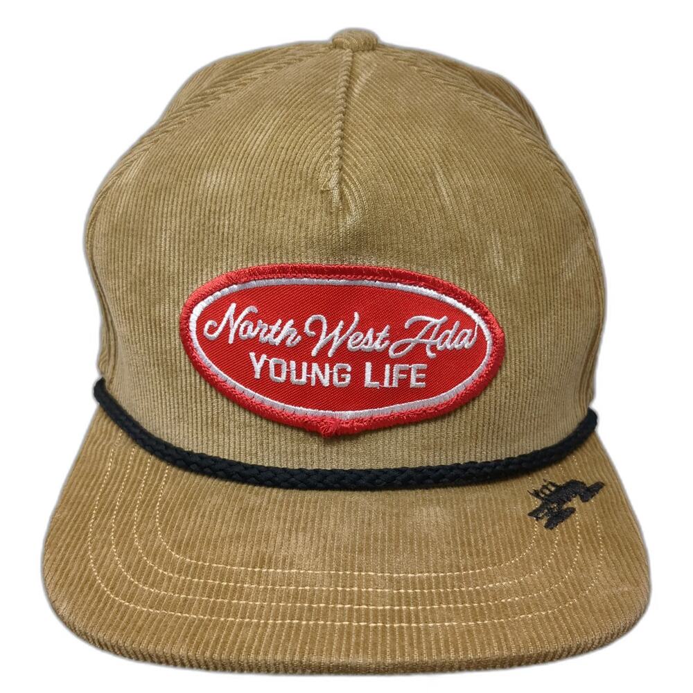 Spacecraft 5 Panel Brown Hat One Size Corduroy Rope Snapback North West Ada